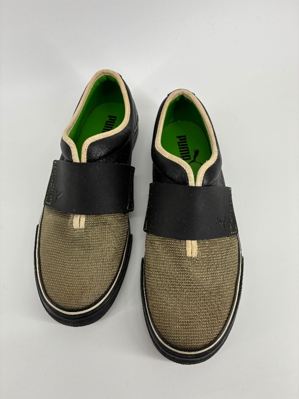Puma Black and Olive Men's Athletic Shoes